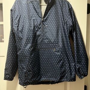 Navy Blue Polka Dot rain jacket